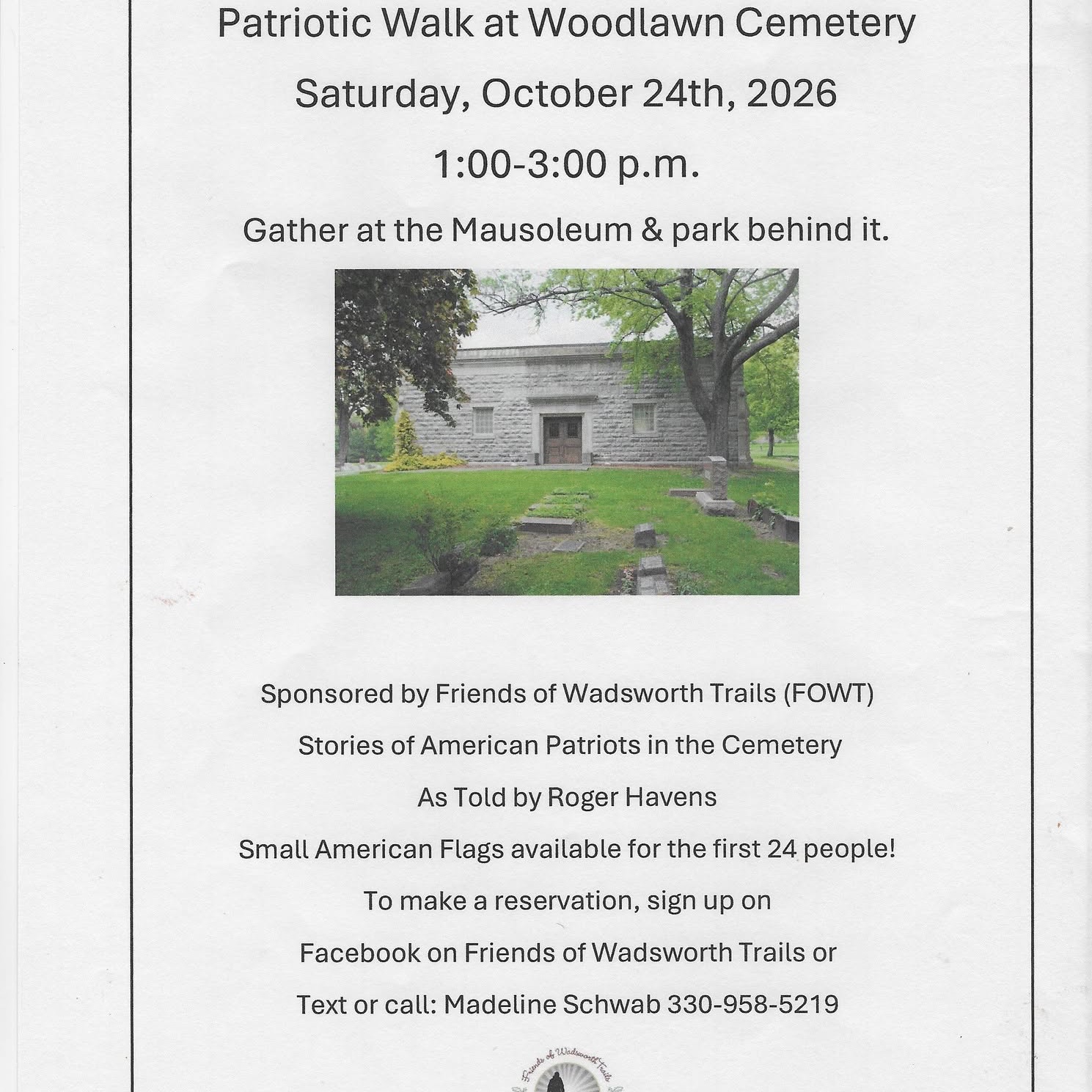 Patriotic Walk at Woodlawn Cemetery