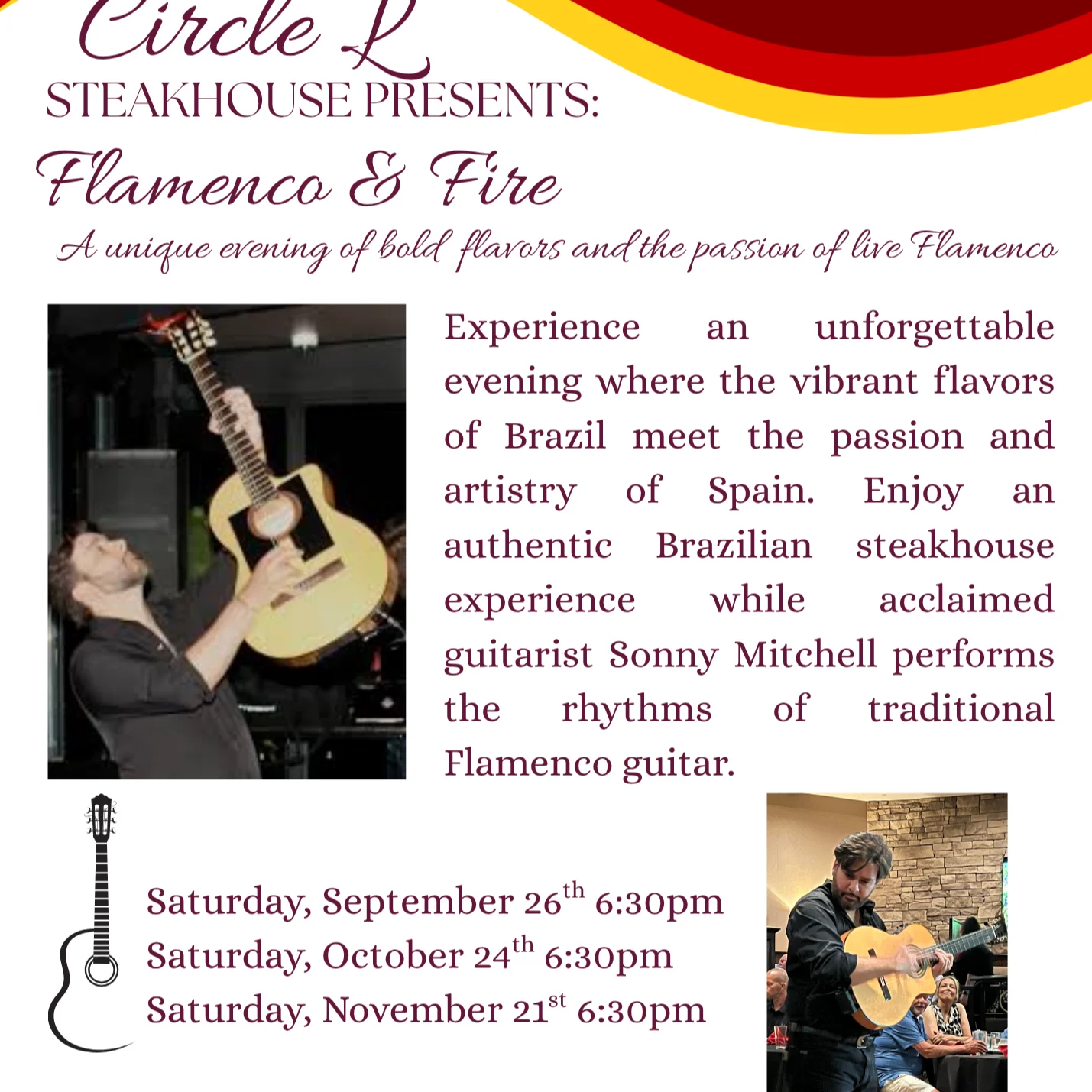 Flamenco, Fire and Flavor Dinner Show - Saturday, October 24, 6:30 PM